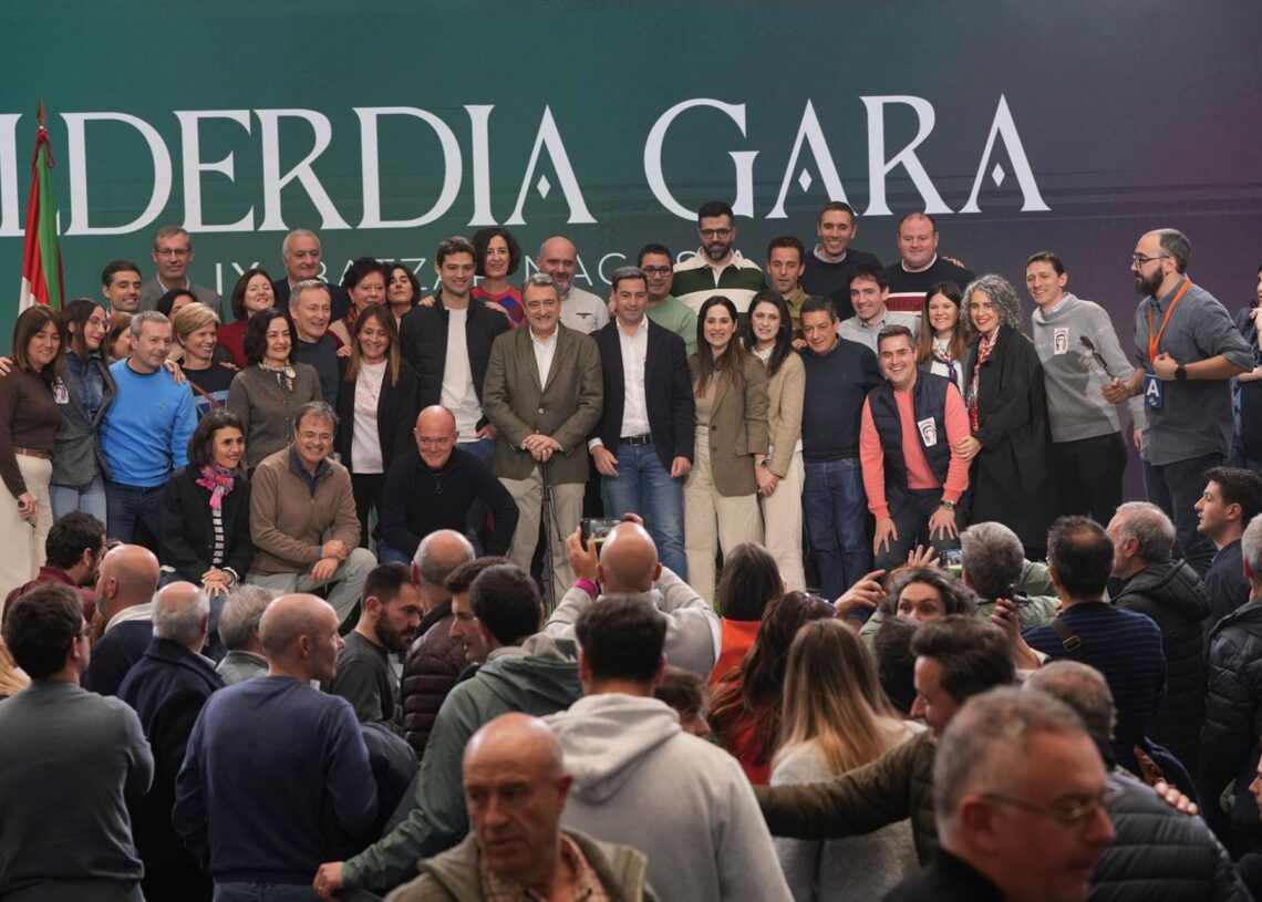 Archivo - El nuevo presidente del EBB del PNV, Aitor Esteban, durante la IX Asamblea General del PNV, en el frontón Atano III de San Sebastián, a 30 de marzo de 2025Unanue - Europa Press - Archivo