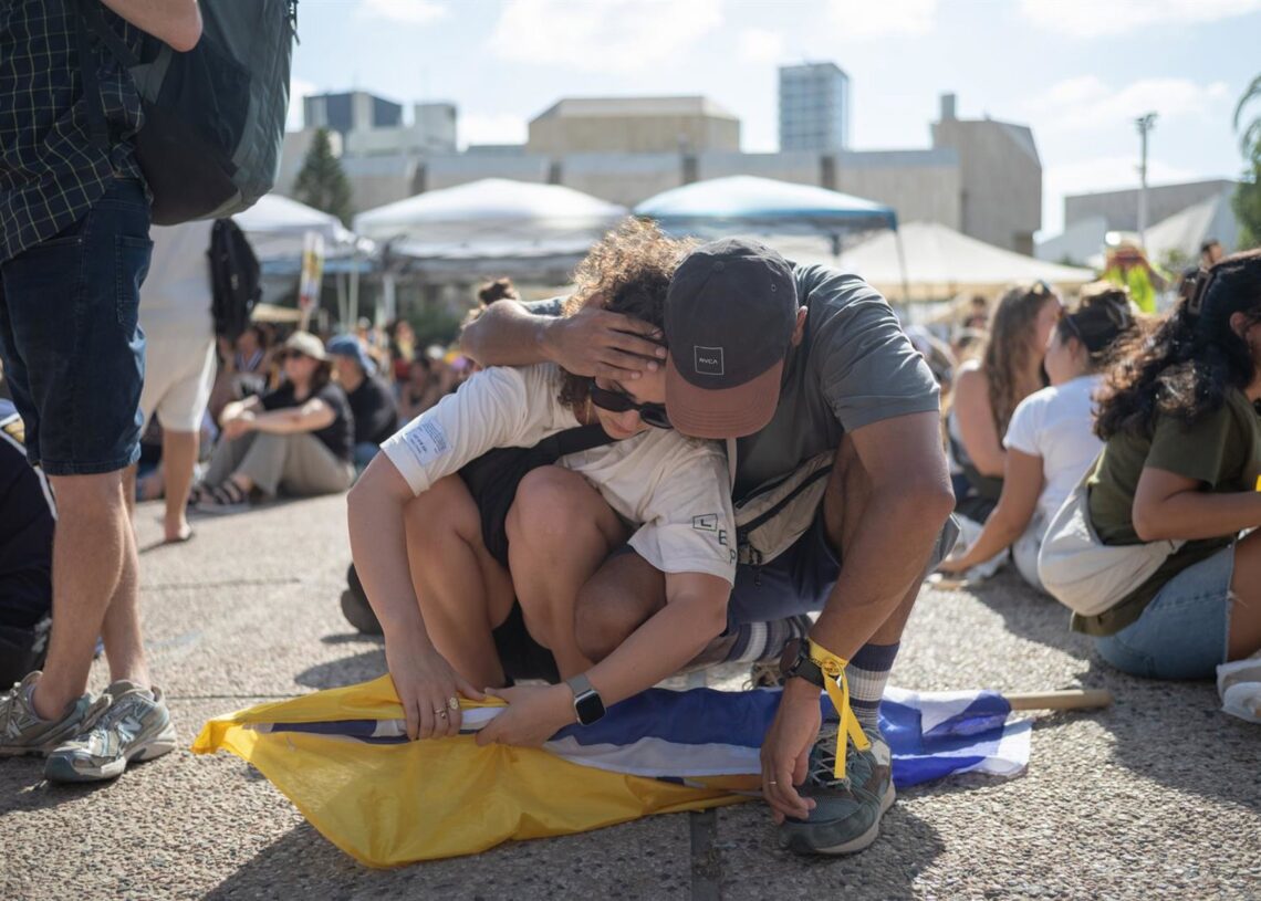 Imagen de archivo de una protestas a favor de la liberación de los rehenes en Tel Aviv, Israel.Ilia Yefimovich/dpa
