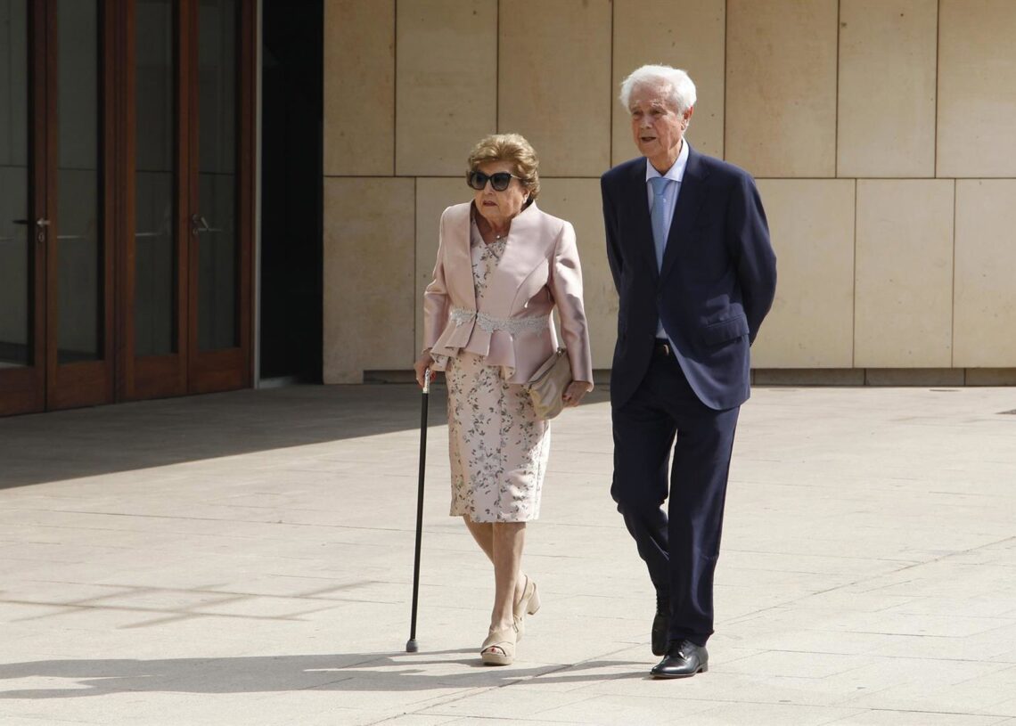 Archivo - El presidente de Meliá Hotels International, Gabriel Escarrer Juliá y su mujer Ana María Jaume en el Palacio de Congresos de Palma, a 22 de septiembre de 2022, en Palma de Mallorca, Mallorca, Baleares (España). Isaac Buj - Europa Press - Archivo