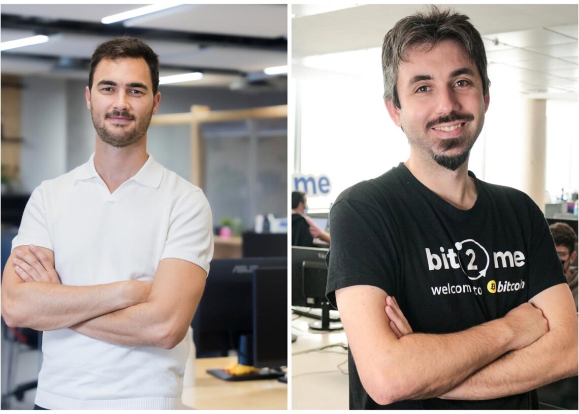Archivo - El fundador y consejero delegado de Internxt, Fran Villalba, y el cofundador y consejero delegado de Bit2Me, Leif Ferreira.INTERNXT, BIT2ME - Archivo