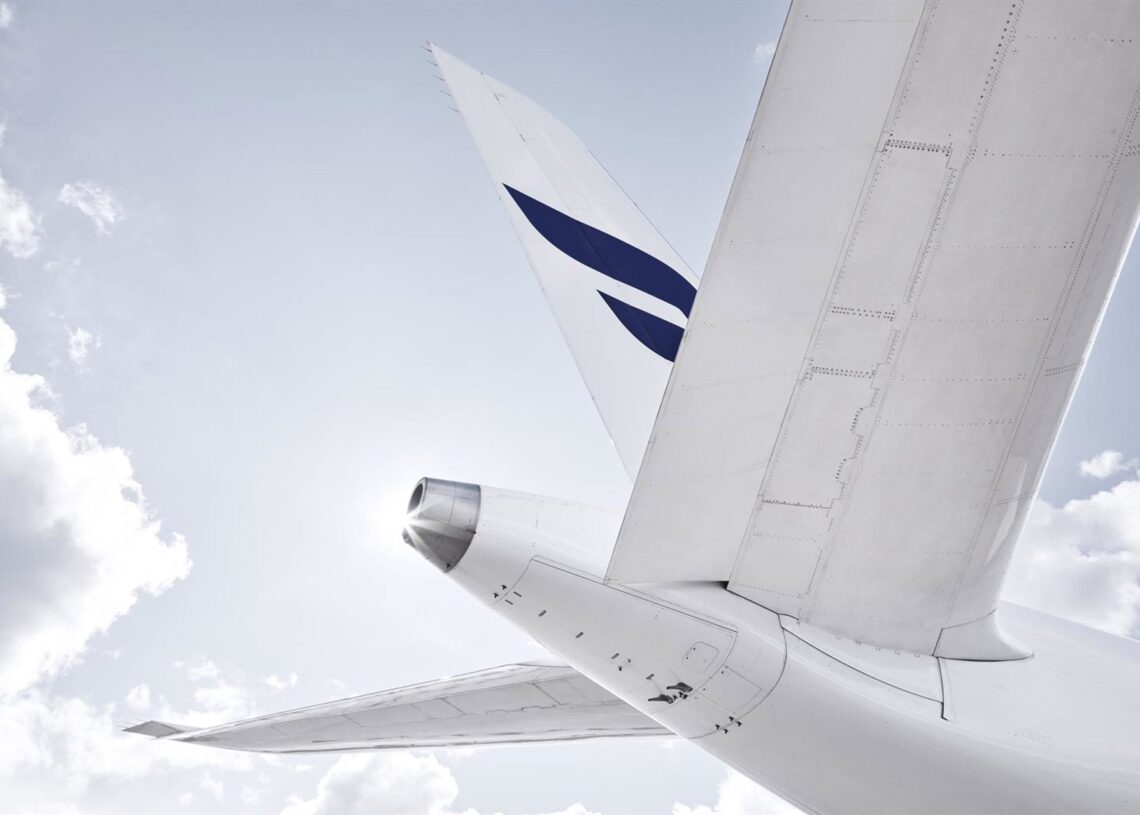 Archivo - Cola de avión Airbus A350 de Finnair.FINNAIR - Archivo