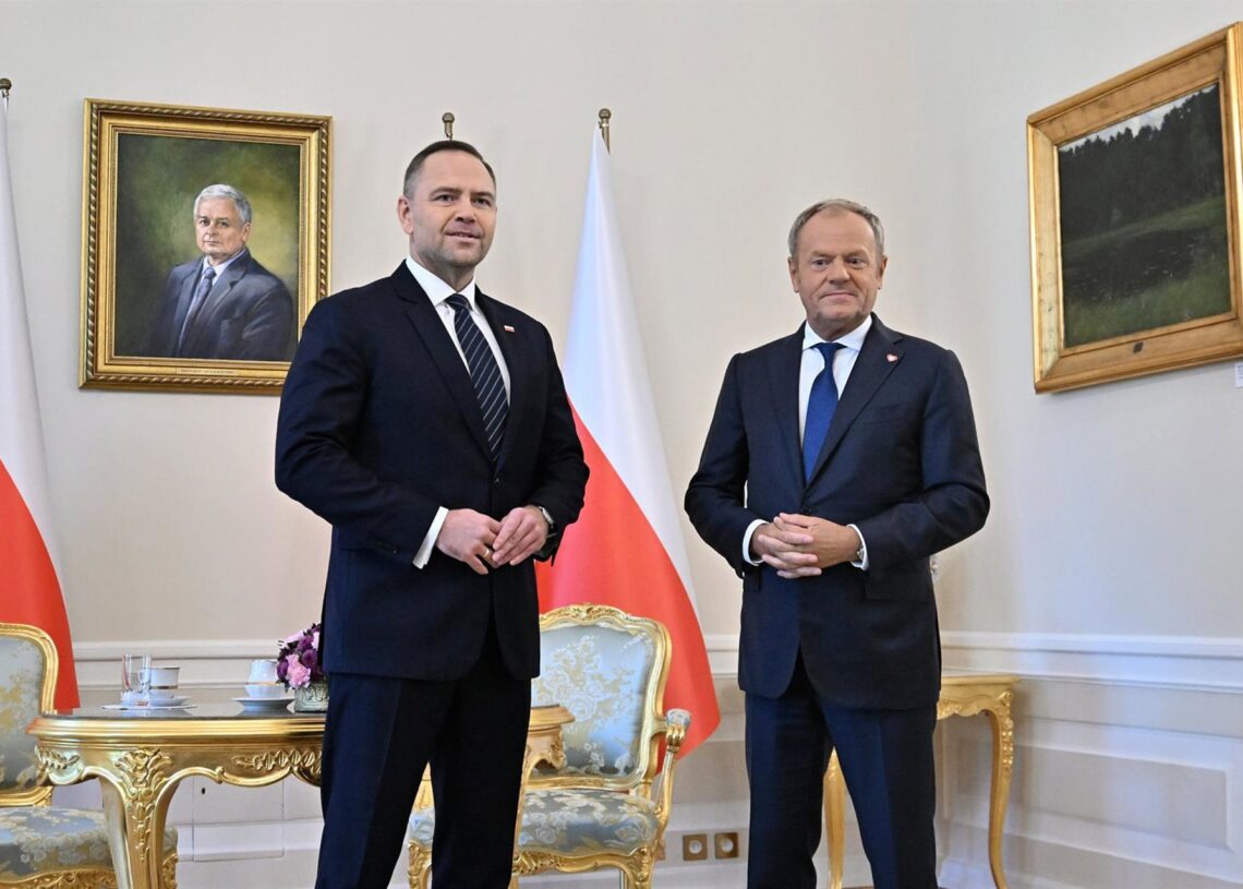 El presidente de Polonia, Karol Nawrocki, y el primer ministro Donald Tusk.Europa Press/Contacto/Damian Burzykowski