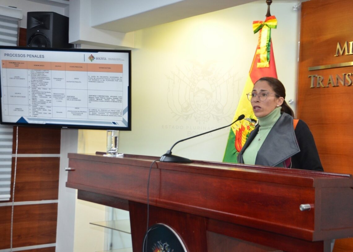 La ministra de Justicia de Bolivia, Jessica SaraviaMINISTERIO DE JUSTICIA DE BOLIVIA