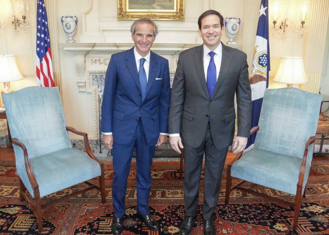El secretario de Estado, Marco Rubio, junto al director del OIEA, Rafael GrossiSECRETARIO DE ESTADO, MARCO RUBIO, EN X