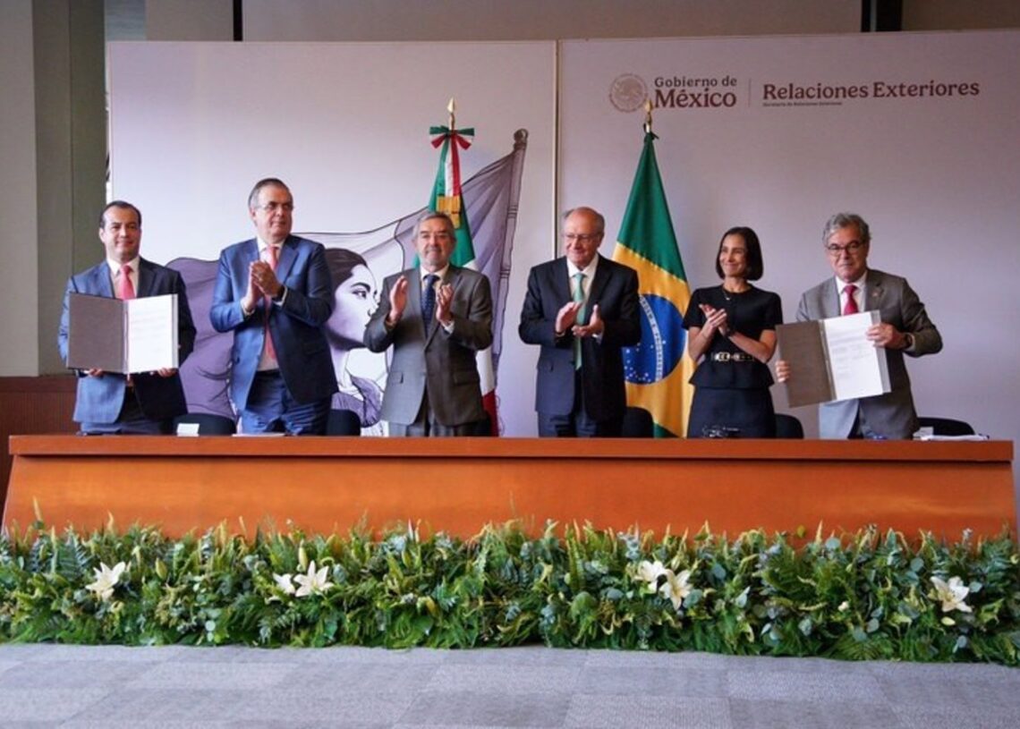 Brasil y México firman alianzas en agricultura, biocombustibles e inversiones frente a aranceles de Trump.GOBIERNO DE BRASIL