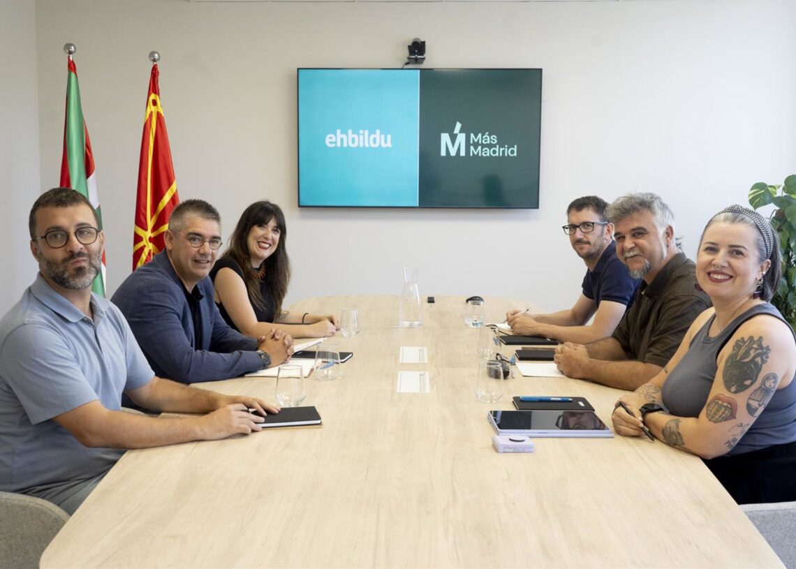 Reunión de las delegaciones de EH BIldu y Más Madrid en BilbaoEH BILDU
