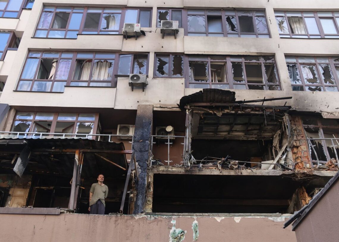 Archivo - Imagen de archivo de un ataque perpetrado por el Ejército de Rusia contra Kiev, la capital de Ucrania.Europa Press/Contacto/Li Dongxu - Archivo