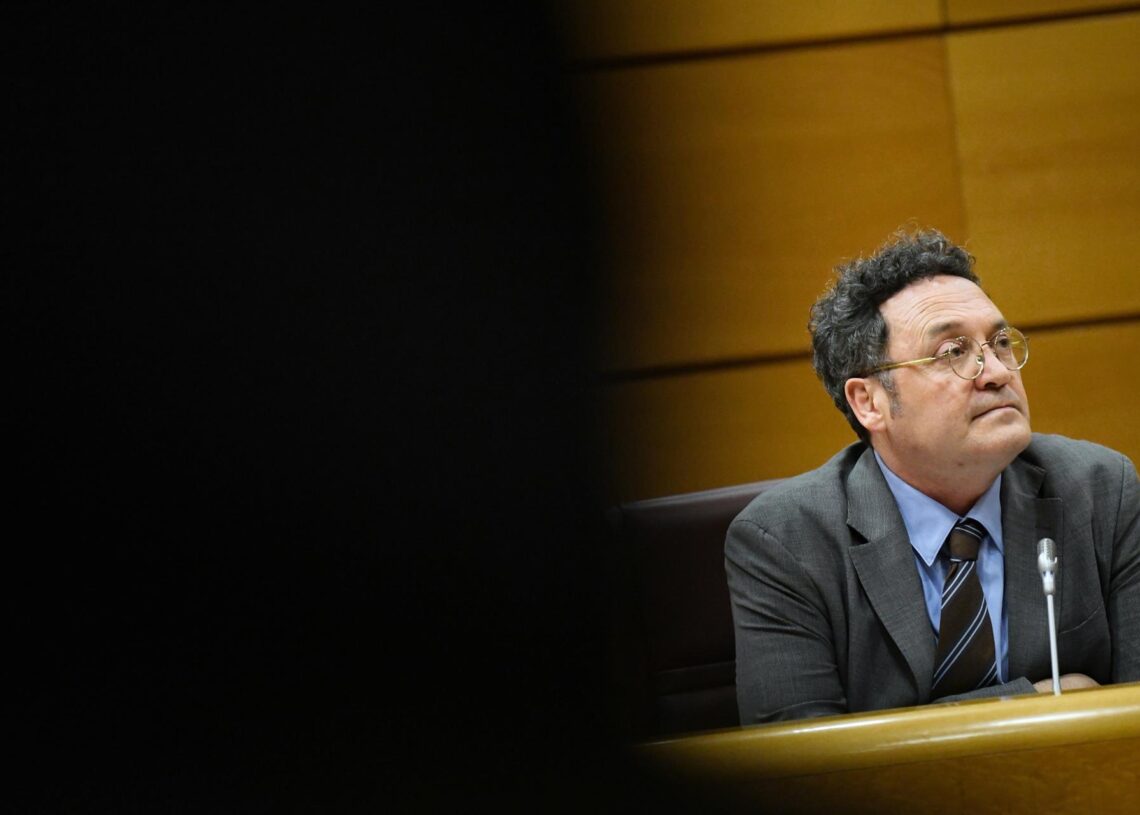 Archivo - El fiscal general del Estado, Álvaro García Ortiz, durante su comparecencia en la Comisión de Justicia del Senado el pasado 18 de febrero en Madrid (España). Fernando Sánchez - Europa Press - Archivo