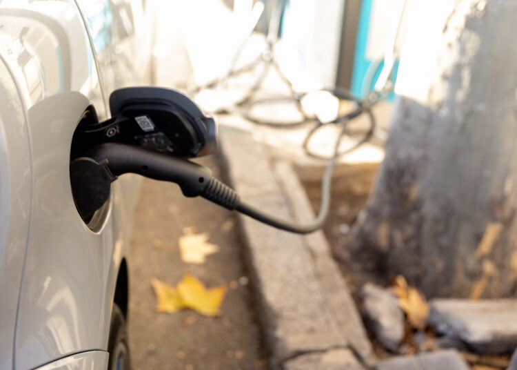 (Foto de ARCHIVO)
Un punto de carga de vehículo eléctrico