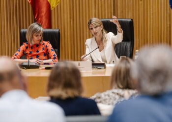 (Foto de ARCHIVO)
La vicepresidenta segunda y ministra de Trabajo y Economía Social, Yolanda Díaz (D), y la portavoz de Sumar en el Congreso, Verónica Martínez Barbero (I), participan en una jornada parlamentaria organizada por el Grupo Sumar sobre el sector bancario, en el Congreso de los Diputados, a 5 de junio de 2025, en Madrid (España).

Carlos Luján / Europa Press
05/6/2025
