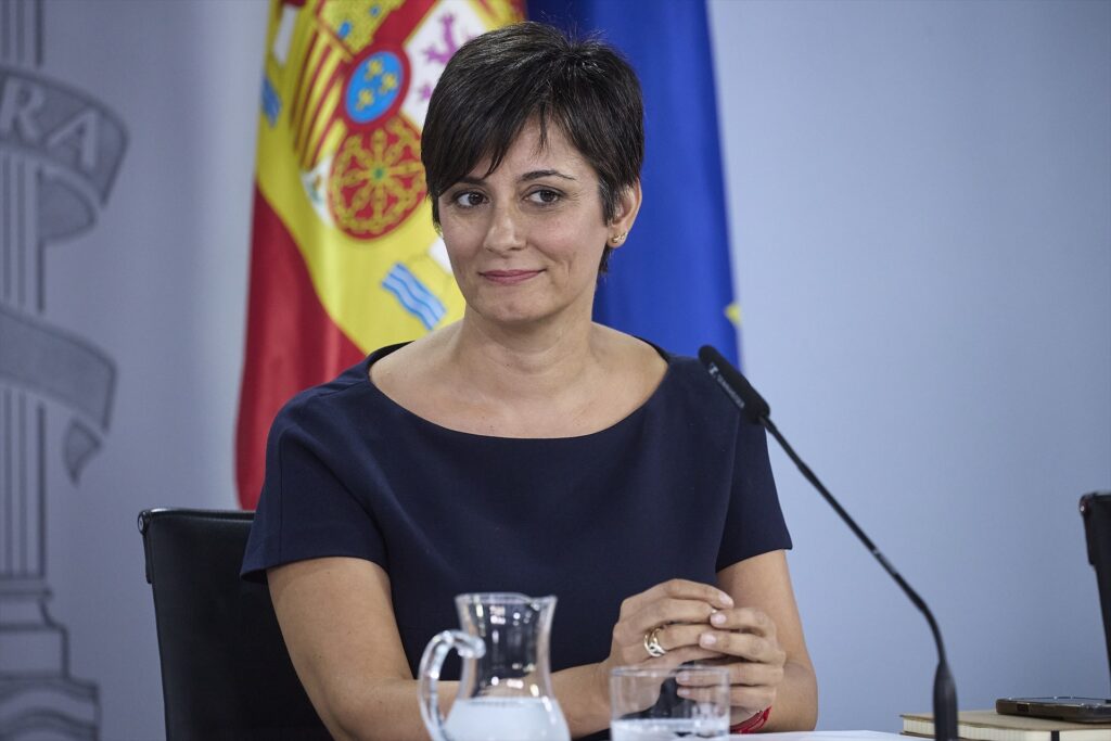 La ministra de Vivienda, Isabel Rodríguez, durante una rueda de prensa posterior a la reunión del Consejo de Ministros | Jesús Hellín (Europa Press).