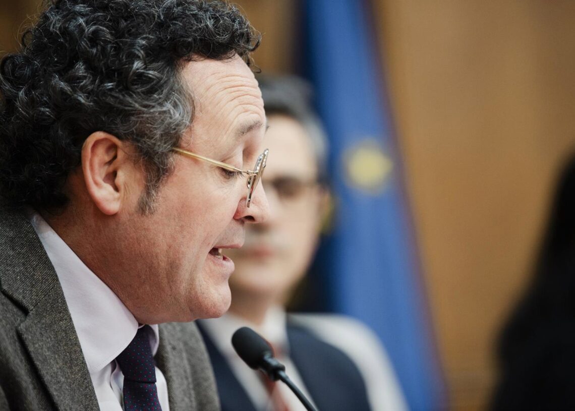 Archivo - El fiscal general del Estado, Álvaro García Ortiz, y el ministro de Presidencia, Justicia y Relaciones con las Cortes, Félix Bolaños, el pasado enero.Mateo Lanzuela - Europa Press - Archivo