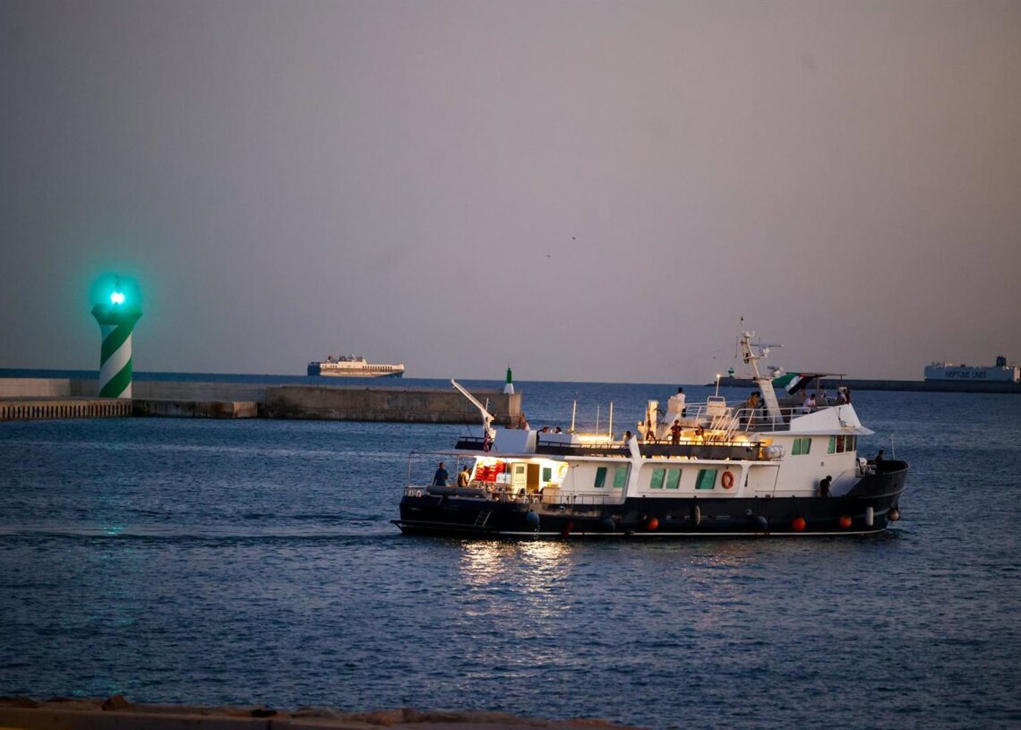 La Global Sumud Flotilla al partir desde el Puerto de Barcelona.Kike Rincón - Europa Press