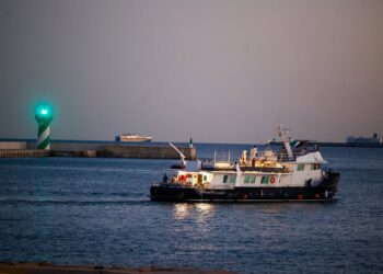 La Global Sumud Flotilla al partir desde el Puerto de Barcelona.Kike Rincón - Europa Press