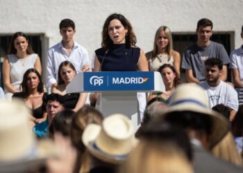 La presidenta del PP regional y de la Comunidad de Madrid, Isabel Díaz Ayuso, interviene en el inicio del curso político del PP de Madrid, a 5 de septiembre de 2025, en Arganda del Rey, Madrid (España). Con estas jornadas, el Grupo Parlamentario Popular eAlejandro Martínez Vélez - Europa Press