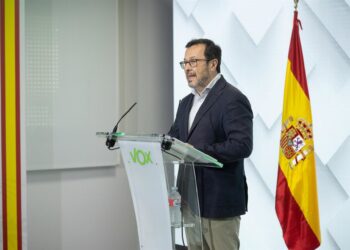 Archivo - El presidente de Vox en Madrid, José Antonio Fuster, durante una rueda de prensa, en la sede VOX, a 14 de julio de 2025, en Madrid (España). Alejandro Martínez Vélez - Europa Press - Archivo