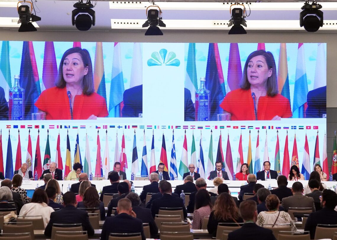 Archivo - La presidenta del Congreso, Francina Armengol, durante la IX Cumbre de Presidentes de la Asamblea Parlamentaria de la Unión por el Mediterráneo (APUpM). A 26 de junio de 2025, en Málaga (Andalucía, España). Álex Zea - Europa Press - Archivo