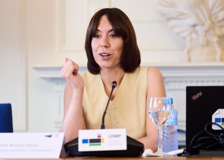 La secretaria general del PSPV-PSOE y ministra de Ciencia, Innovación y Universidades, Diana Morant, en imagen de archivo.Juanma Serrano - Europa Press