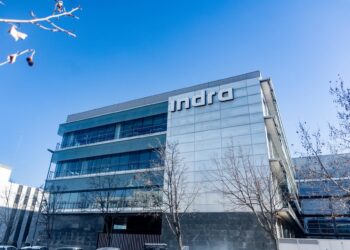 Archivo - Fachada de la sede de Indra, a 5 de febrero de 2025, en Madrid (España).Ricardo Rubio - Europa Press - Archivo