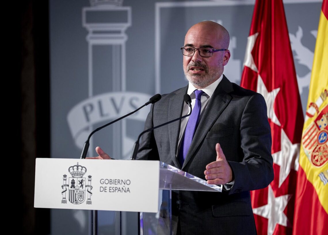 Archivo - El delegado de gobierno en la Comunidad de Madrid, Francisco Martín, interviene durante un acto de entrega de nueve medallas a la Promoción de los Valores de Igualdad, en la Delegación del Gobierno, a 11 de junio de 2025, en Madrid (España)A. Pérez Meca - Europa Press - Archivo