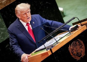 El presidente de EEUU, Donald Trump, interviene en la Asamblea General de Naciones Unidas.Kay Nietfeld/dpa