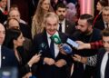 El expresidente del Gobierno José Luis Rodríguez Zapatero atiende a los medios tras el encuentro 'China-Europe Talent Forum', organizado por el Grupo Adecco y la Beijing Talent Work Bureau', en el Hotel Mandarin Oriental Ritz, a 25 de septiembre de 2025, Carlos Luján - Europa Press