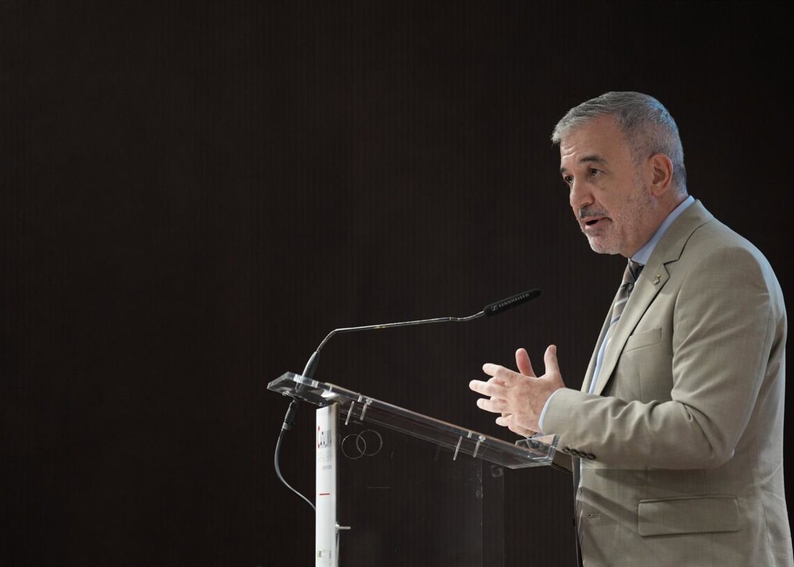 El alcalde de Barcerlona, Jaume Collboni, interviene durante la jornada de Europa Press 'Catalunya cap al futur', a 15 de septiembre de 2025, en Barcelona, Catalunya (España)David Zorrakino - Europa Press