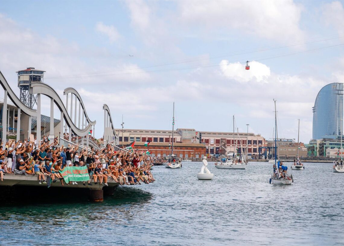 Despedida a la Global Sunat Flotilla en el Puerto de Barcelona, a 31 de agosto de 2025, en Barcelona, Catalunya (España).Kike Rincón - Europa Press