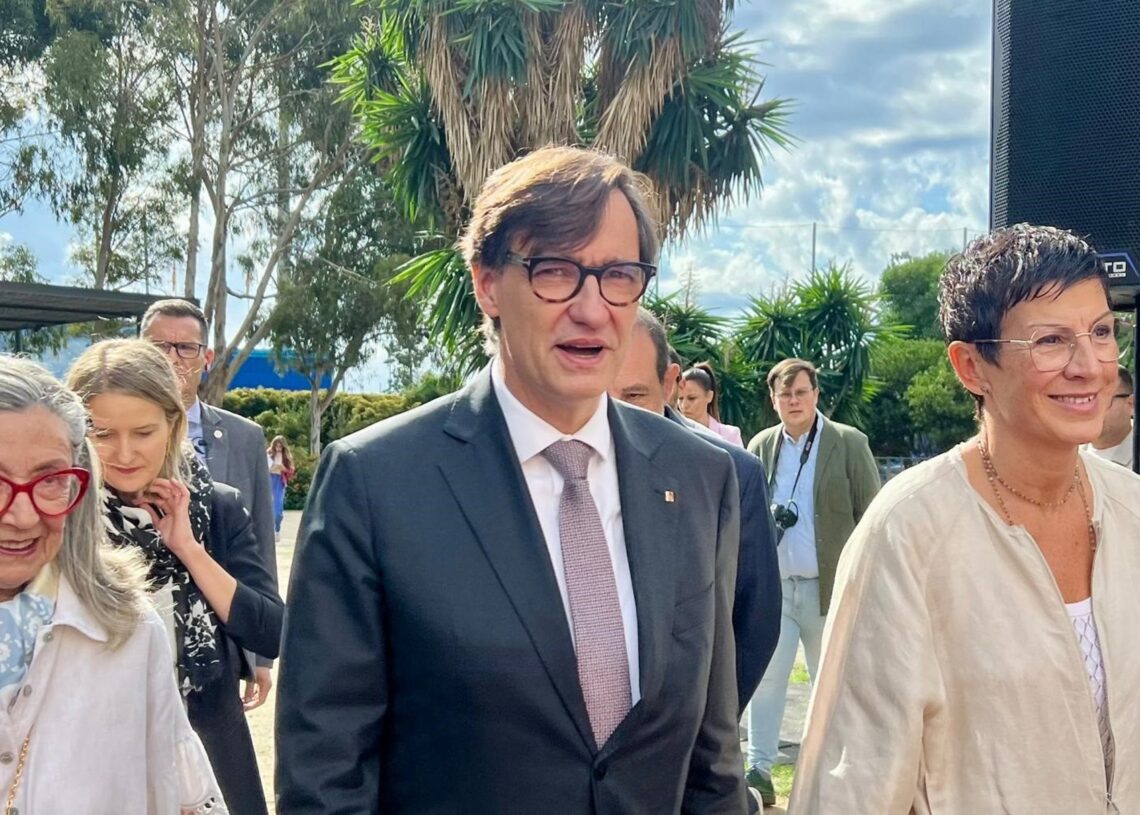 El presidente de la Generalitat, Salvador Illa, tras un acto en Sant Adrià de Besòs (Barcelona)EUROPA PRESS