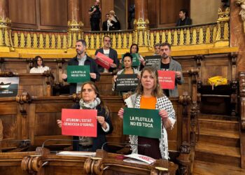 BComú ha impulsado la moción para retirar la presencia de Israel en eventos y congresos de Barcelona.EUROPA PRESS