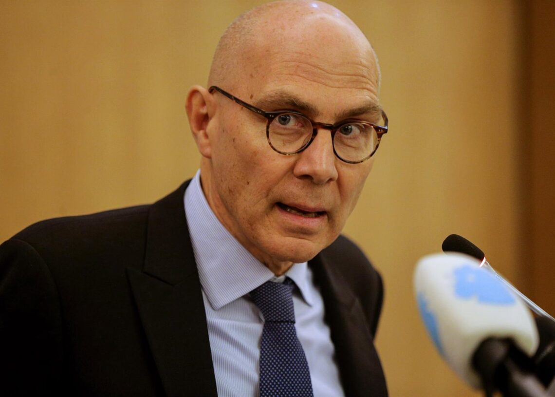 Archivo - El Alto Comisionado de la ONU para los Derechos Humanos, Volker Turk, durante una rueda de prensa en enero de 2025 en la capital de Líbano, Beirut (archivo)Europa Press/Contacto/Marwan Naamani - Archivo