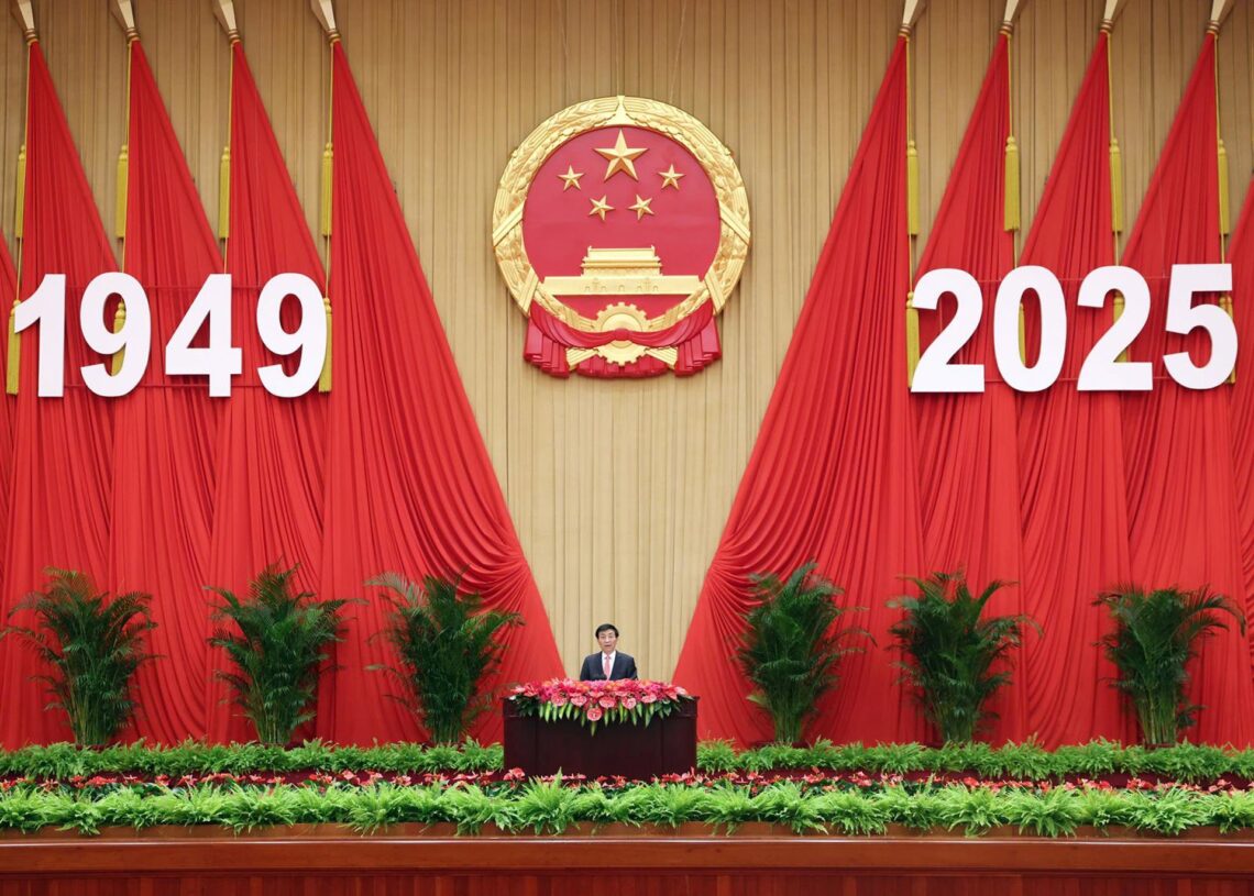 Wang Huning, miembro del Comité Central del Partido Comunista de China, durante un discurso.Europa Press/Contacto/Liu Weibing