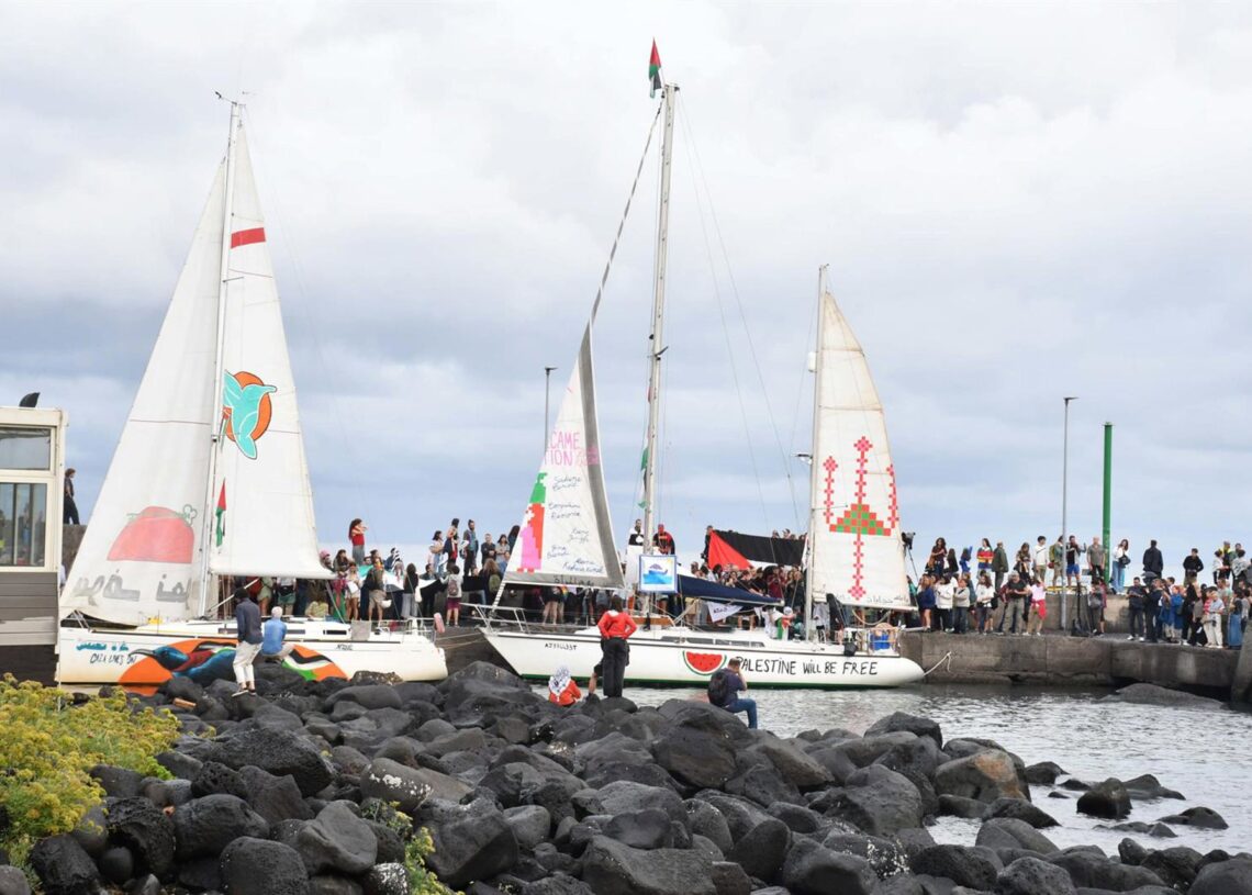 Imagen de archivo de varios barcos de la Global Sumud Flotilla.Europa Press/Contacto/Orietta Scardino