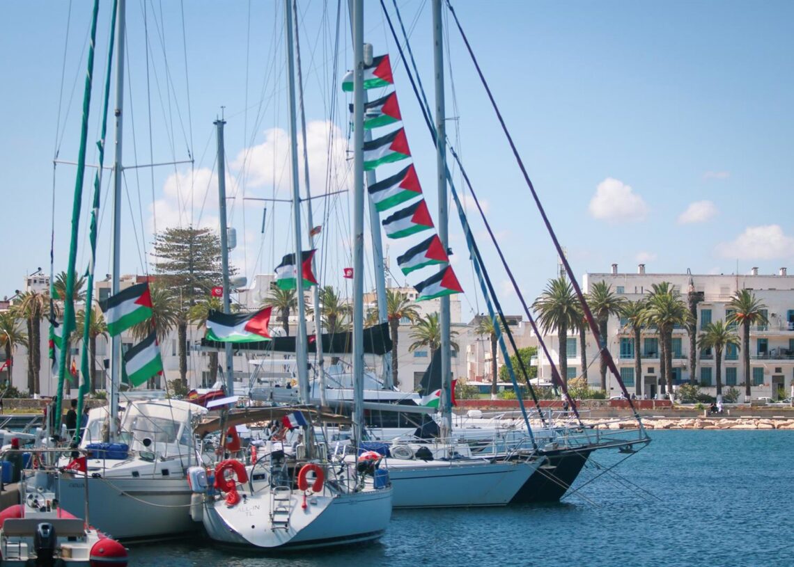 Barcos de la Global Sumud Flotilla con destino a la Franja de Gaza en el puerto de Bizerta, en Túnez (archivo)Hasan Mrad/ZUMA Press Wire/dpa
