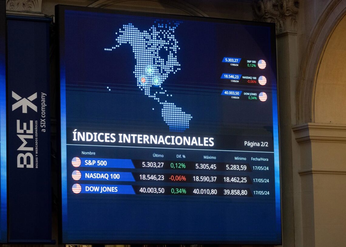 Archivo - Un panel del Ibex 35, en el Palacio de la Bolsa, a 20 de mayo de 2024, en Madrid (España).Eduardo Parra - Europa Press - Archivo