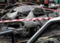 Archivo - Un coche calcinado por un ataque ruso sobre Dnipró, imagen de archivo.Europa Press/Contacto/Mykola Miakshykov - Archivo