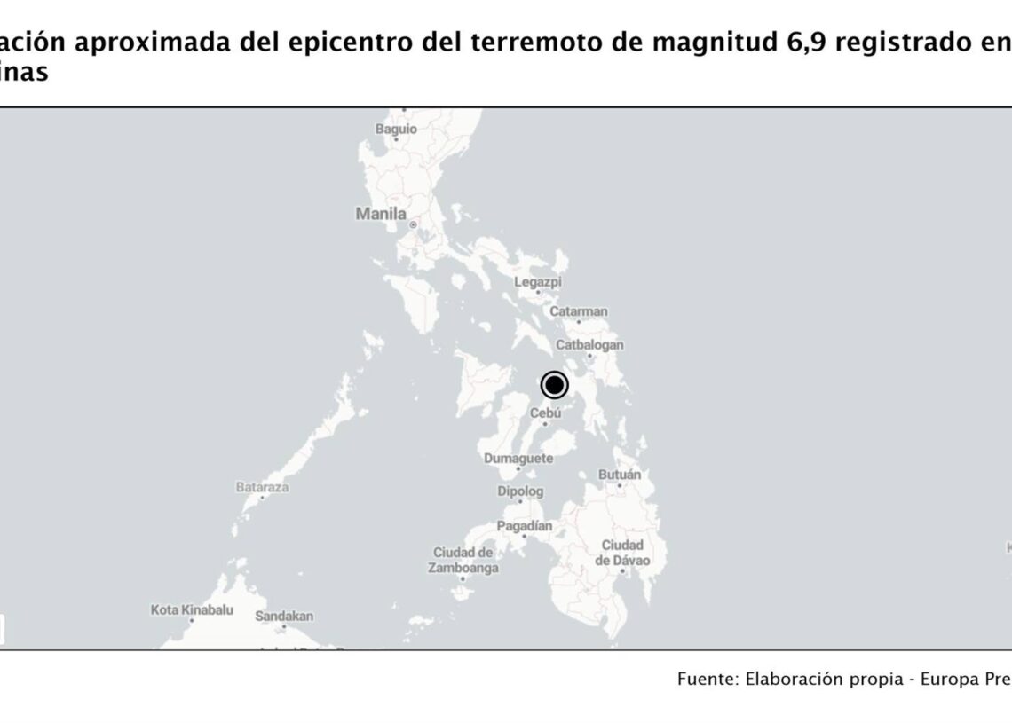 Un seísmo sacude la región filipina de Bisayas Centrales.EUROPA PRESS