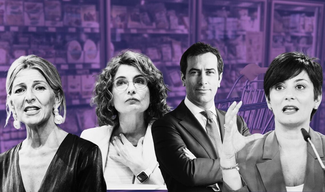 Yolanda Díaz, María Jesús Montero, Carlos Cuerpo e Isabel Rodríguez. Montaje propio.