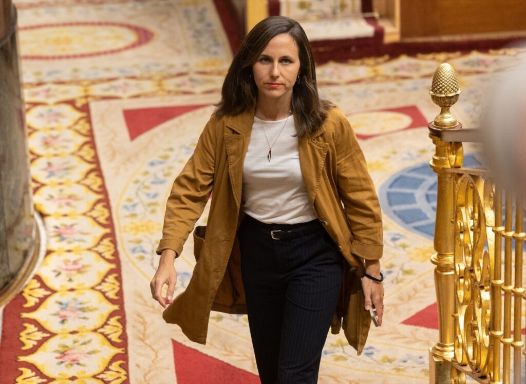 La secretaria de Podemos, Ione Belarra, durante una sesión plenaria en el Congreso de los Diputados | Eduardo Parra (Europa Press).
