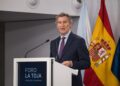 El presidente del Partido Popular, Alberto Núñez Feijóo, durante la segunda jornada del ‘Foro de La Toja - Vínculo Atlántico’ 2025, el 3 de octubre de 2025. Elena Fernández/Europa Press.