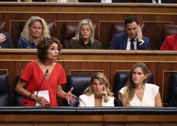 La vicepresidenta primera y ministra de Hacienda, María Jesús Montero. Eduardo Parra/Europa Press.