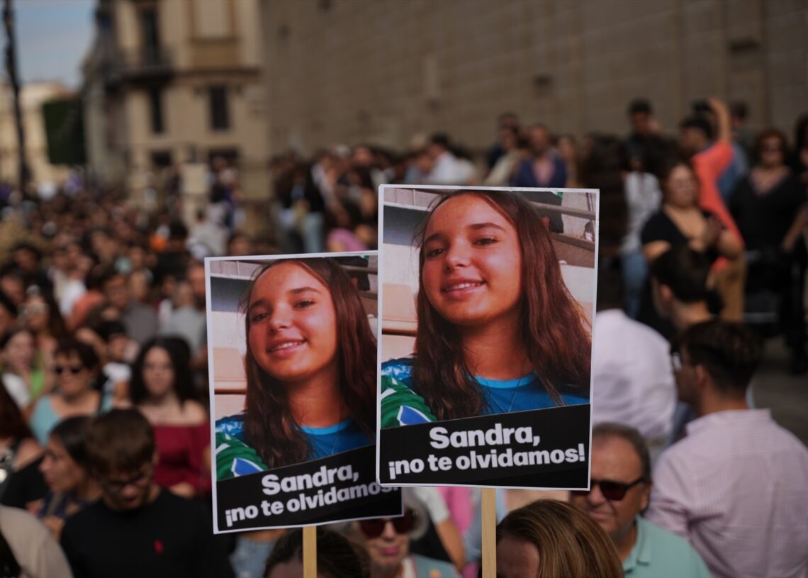 Pancartas durante la huelga general estudiantil en solidaridad con Sandra Peña, contra el ‘bullying’ y los discursos de odio. María Jesús López/Europa Press.