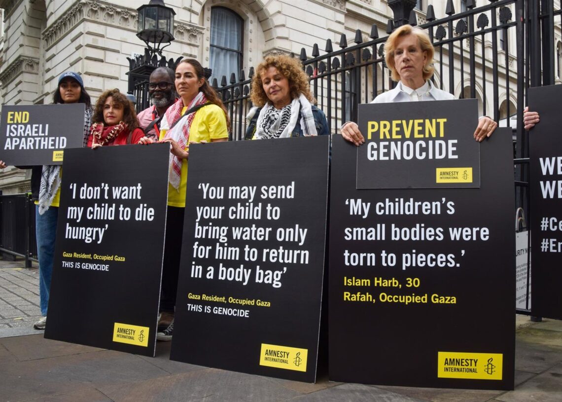 Archivo - Acto de Amnistía Internacional en Londres en oposición al genocidio en GazaEuropa Press/Contacto/Vuk Valcic - Archivo