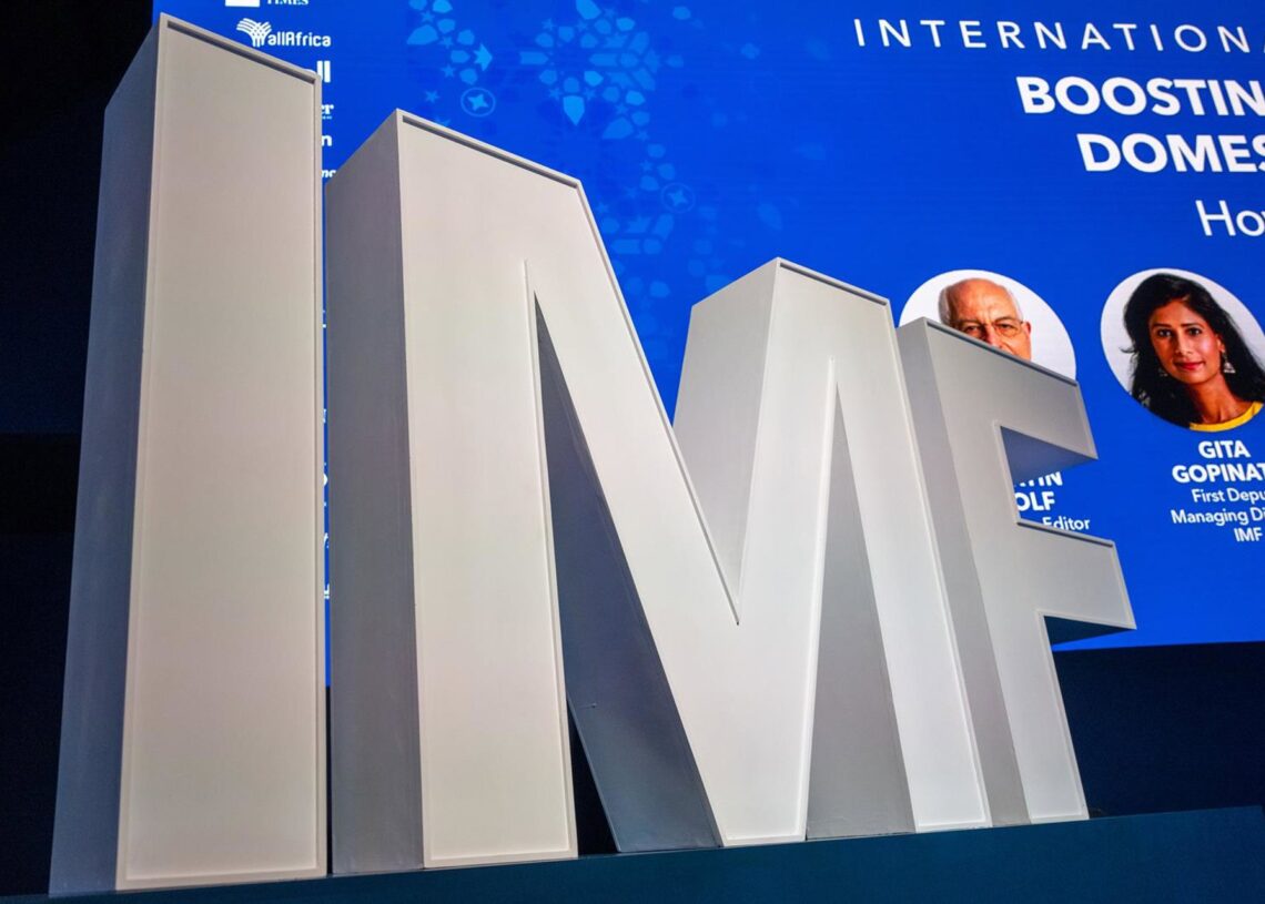Archivo - Logo del FMI.Christophe Gateau/dpa - Archivo