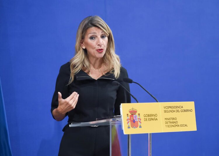 La vicepresidenta segunda y ministra de Trabajo y Economía Social, Yolanda DíazGustavo Valiente - Europa Press