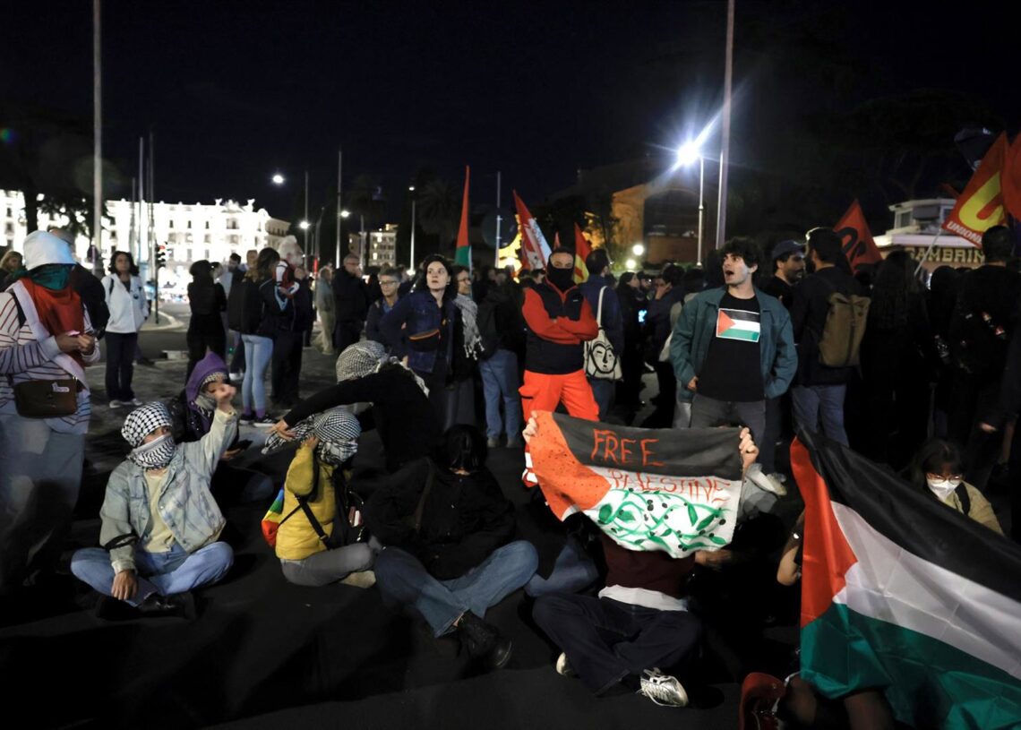 Protesta en Roma en apoyo a la Global Sumud FlotillaCecilia Fabiano/LaPresse via ZUM / DPA
