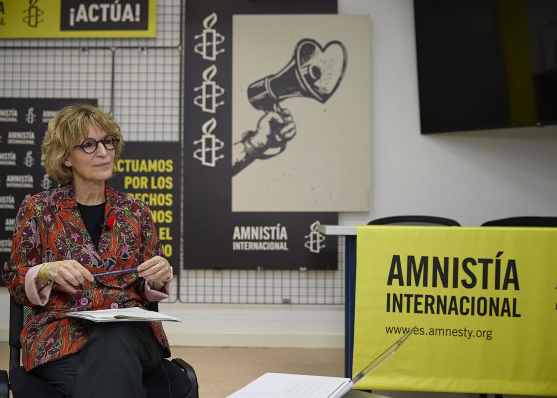 Archivo - La secretaria general de Amnistía Internacional, Ànges Callamard, durante una entrevista para Europa Press en la sede de Amnistía Internacional España, a 16 de diciembre de 2024, en Madrid (España)Jesús Hellín - Europa Press - Archivo