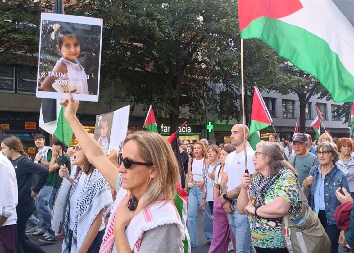 Manifestación en Bilbao en favor de GazaEUROPA PRESS