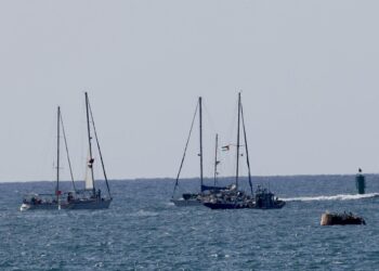 Barcos de la flotilla a Gaza siendo trasladados a puerto israelí tras la interceptación en aguas internacionalesEuropa Press/Contacto/Jamal Awad