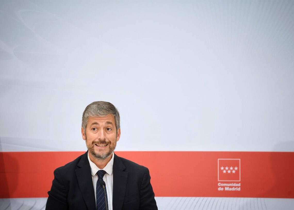 El consejero de Presidencia, Justicia y Administración Local, y portavoz del Gobierno autonómico, Miguel Ángel García Martín, durante una rueda de prensa tras la reunión del Consejo de Gobierno de la Comunidad de MadridFernando Sánchez - Europa Press